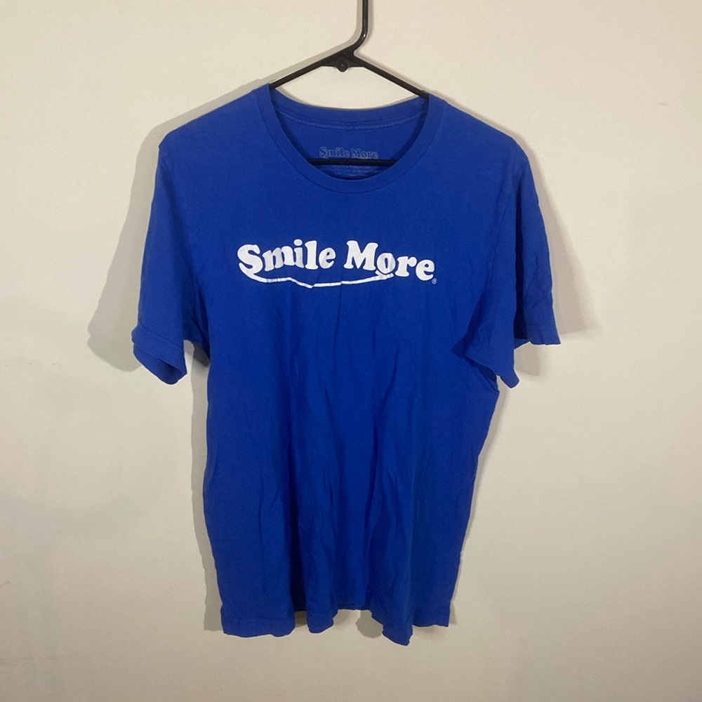 Smile More Roman Atwood Blue Tshirt Size L